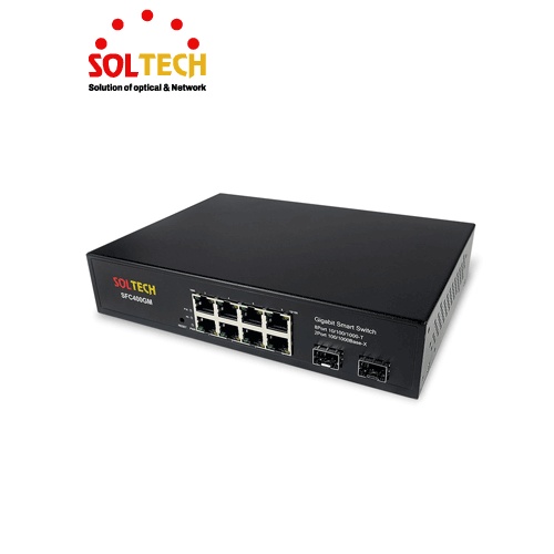 솔텍 SFC400GM L2스위치 기가비트 LAN 8포트 SFP 2포트 광 스위치허브, 1개 150,650원