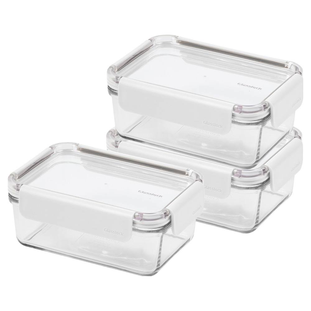 글라스락 리프젠 직사각 화이트, 3개, 700ml 24,350원