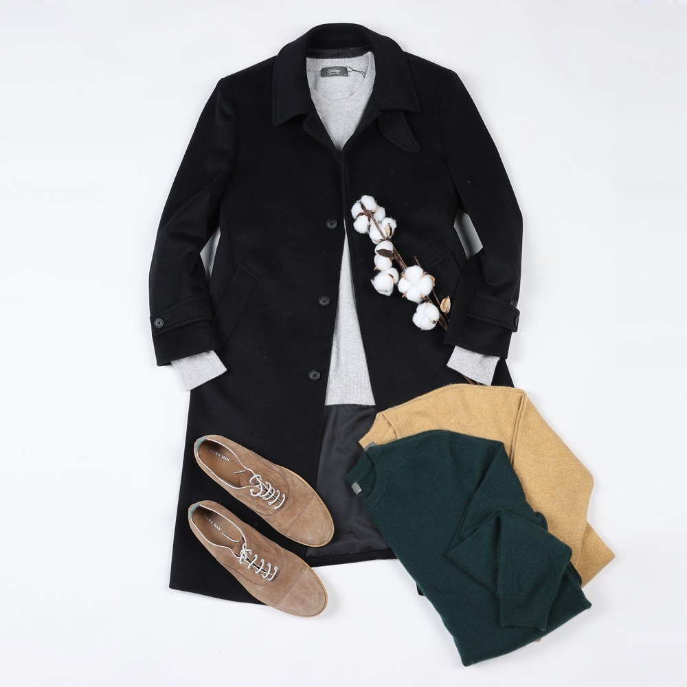 본사 직영 신상 할인 런던포그 블랙 캐시미어 혼방 롱 코트 ZPWMC252 52 322,400원