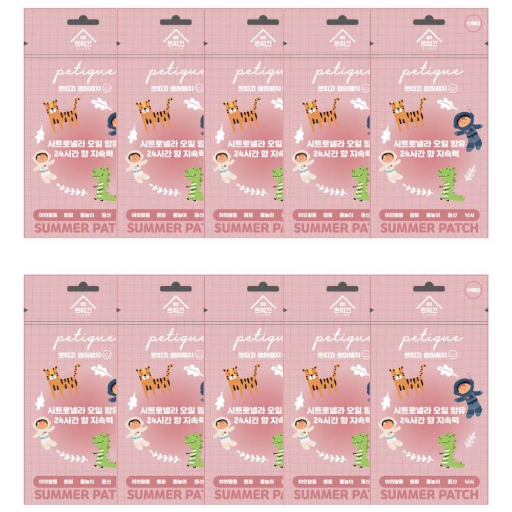 유아 아기 썸머패치 퇴치스티커 핑크 18매입, 10g, 10개 10,000원