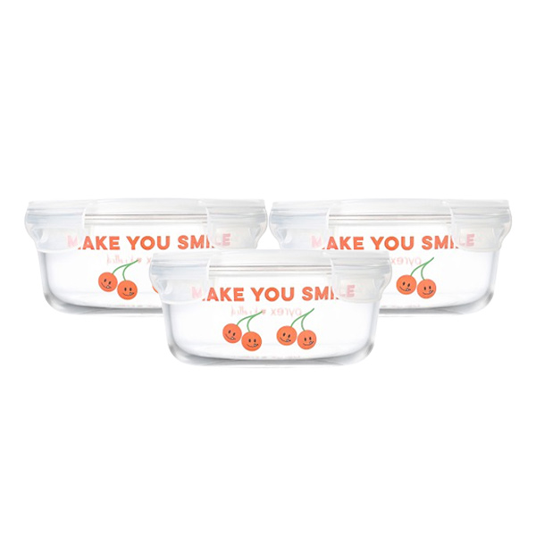 파이렉스 노티드2 4면 밀폐용기 원형 620ml 21,900원