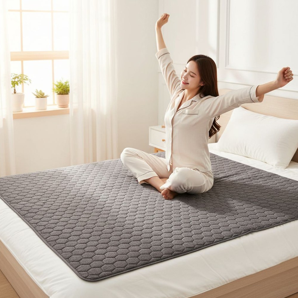 <2026년형 탄소카본매트>3H 한일온열기 그래핀 탄소매트 카본매트 전자파 없는 빨아쓰는 전자파 차단 NEW블랙 1인용 2인용 싱글 더블 킹사이즈 전기요, NEW블랙킹분리난방, 160x200cm 129,000원