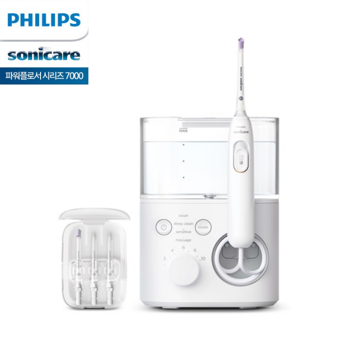 필립스 소닉케어 파워플로서 시리즈 7000 구강세정기 화이트 HX3911/42 199,000원