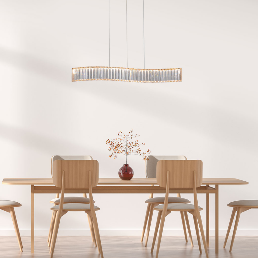 6인용식탁등 국산 LED 펜던트 크리스탈 주방 식탁등 골드 198,000원