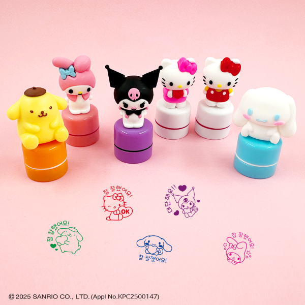 산리오캐릭터즈 칭찬 토이 스탬프 원형, 랜덤발송 3,600원