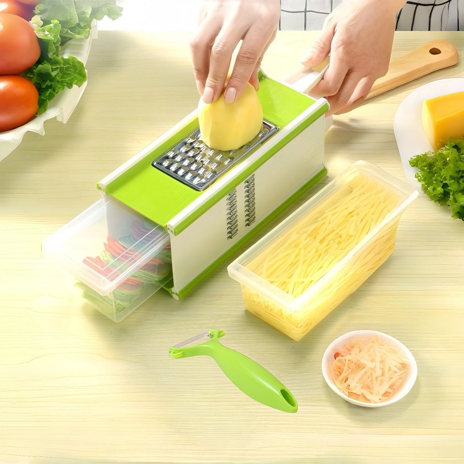 다기능 4면 채칼 세트 가정용 야채 슬라이서 11,900원