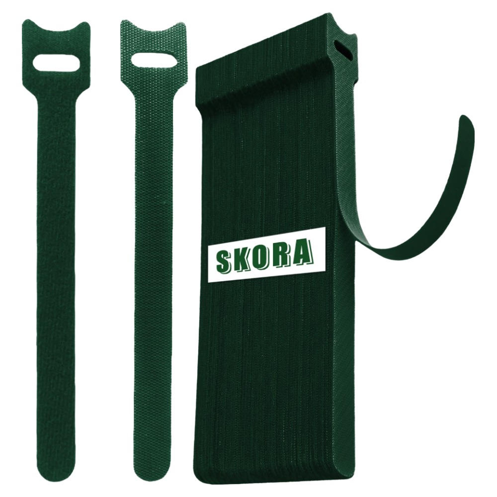 스코라 식물용 찍찍이 타이 스티커 다크 그린 15cm, 50개 5,650원