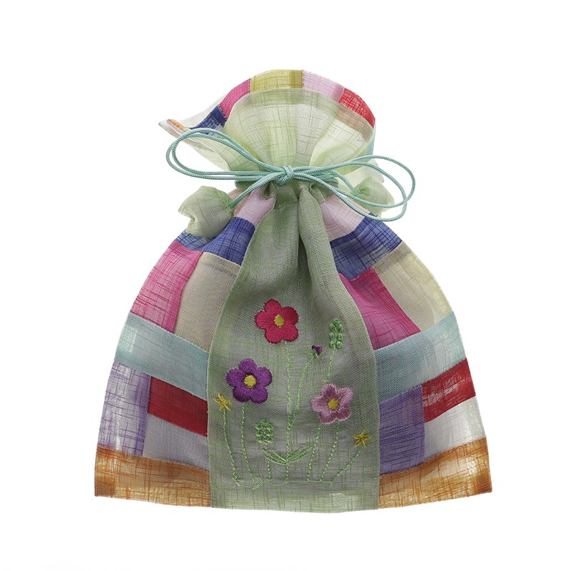 봉봉러브 모시 자수 조각보 복주머니(size 20x25cm), 57번 혼합색상, 10개 20,000원