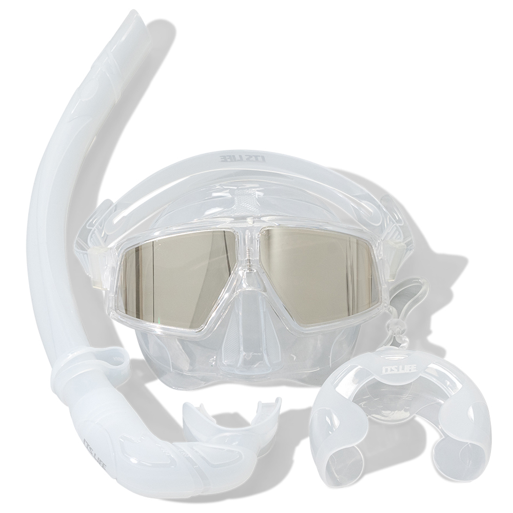 이츠라이프 이안식 프리다이빙 스노클링 마스크 세트, 투명 UV차단 27,900원