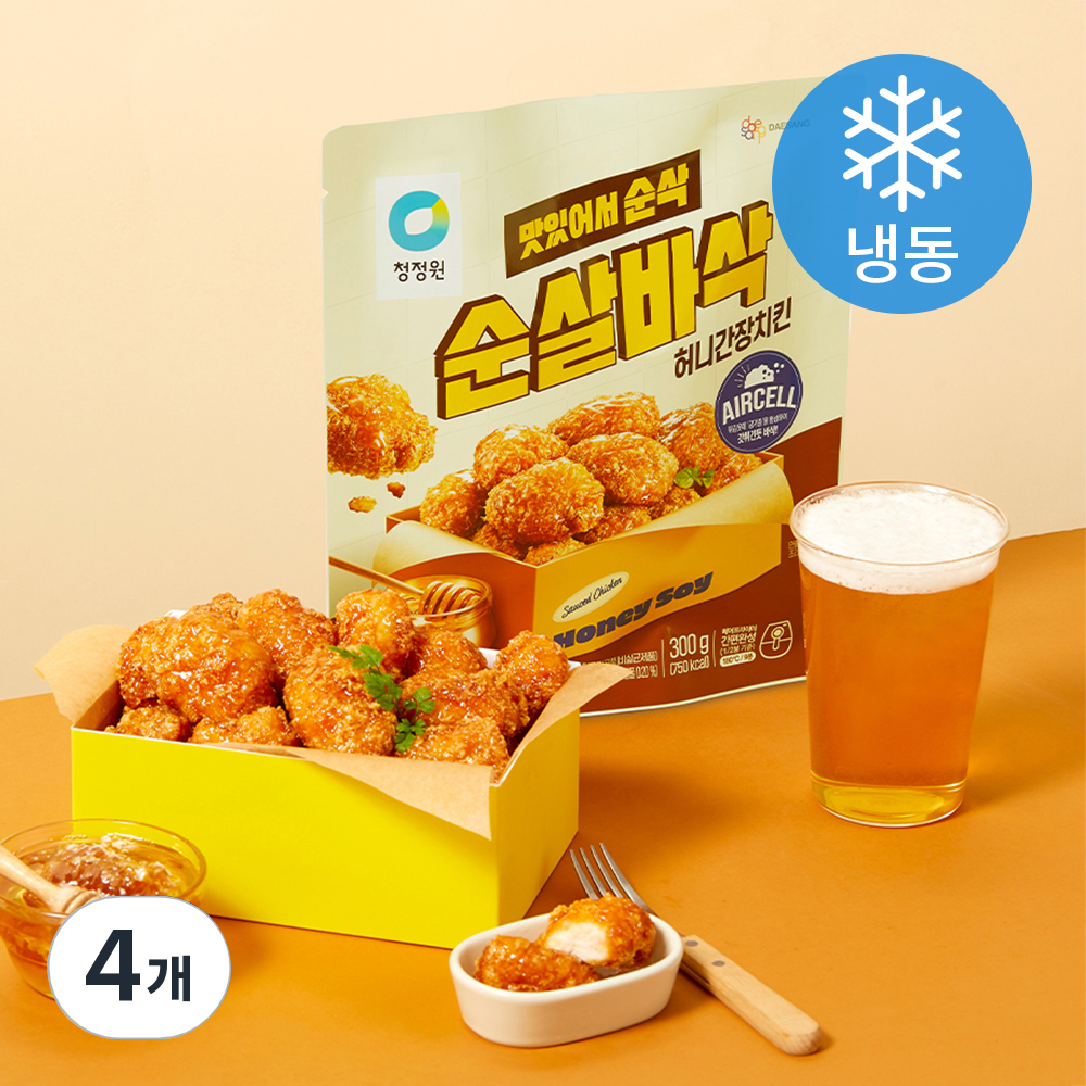 [로켓프레시] 청정원 순살바삭 허니간장치킨 (냉동), 300g, 4개 30,530원