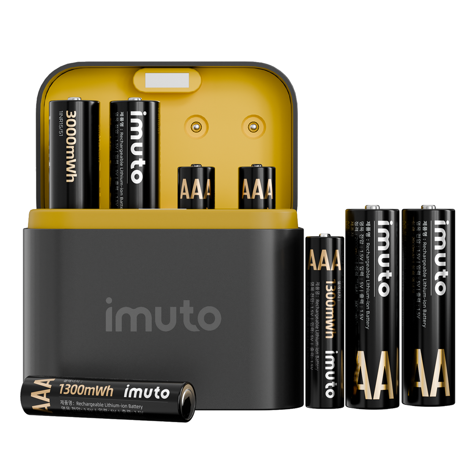 IMUTO 1.5V 리튬 배터리 건전지 충전지 충전기 세트 AA 3000mWh 4개입 + AAA 1300mWh 4개입, 1개 48,800원