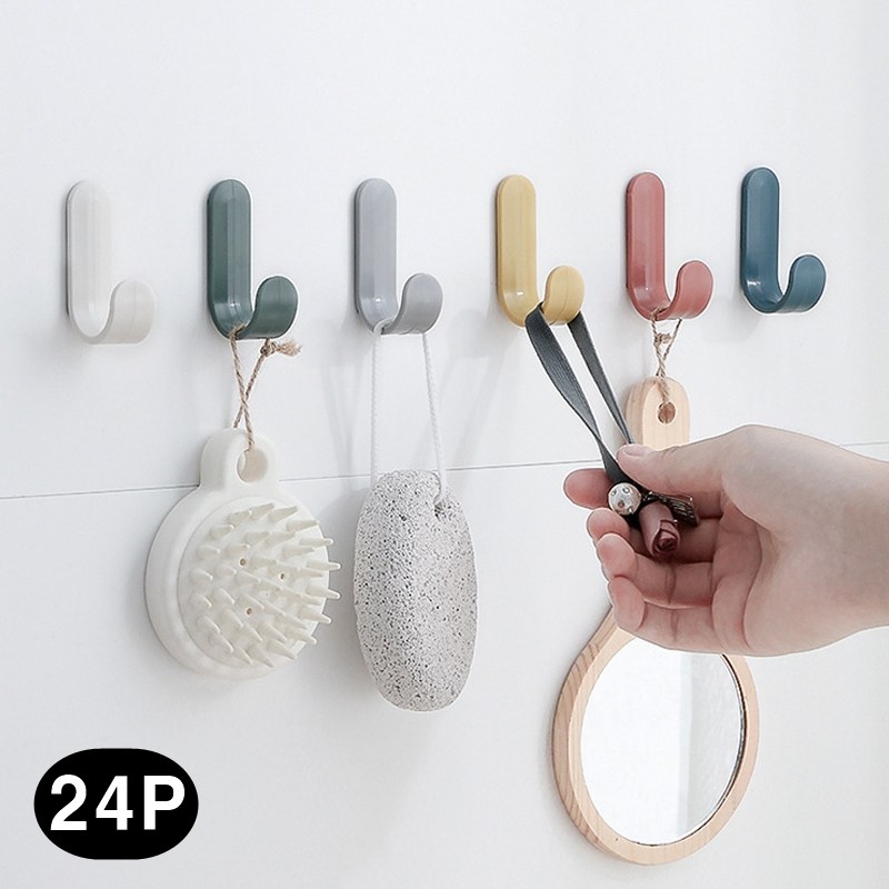 시그무드 초강력 접착 인테리어 벽걸이 후크 세트 24P, 24개, 혼합컬러 9,900원