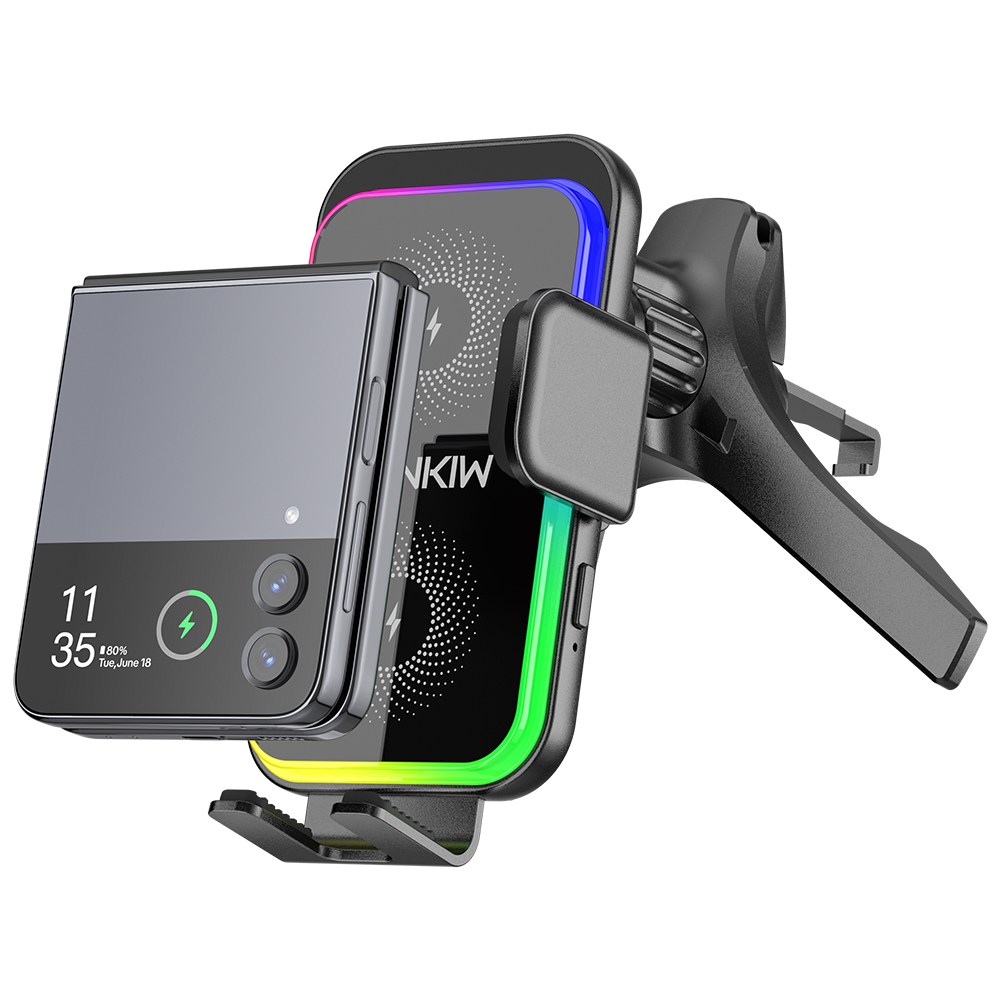 Mankiw맨큐 차량용 고속 무선충전기 15W LED 라이트 송풍구형 거치대, 블랙, M120 44,800원