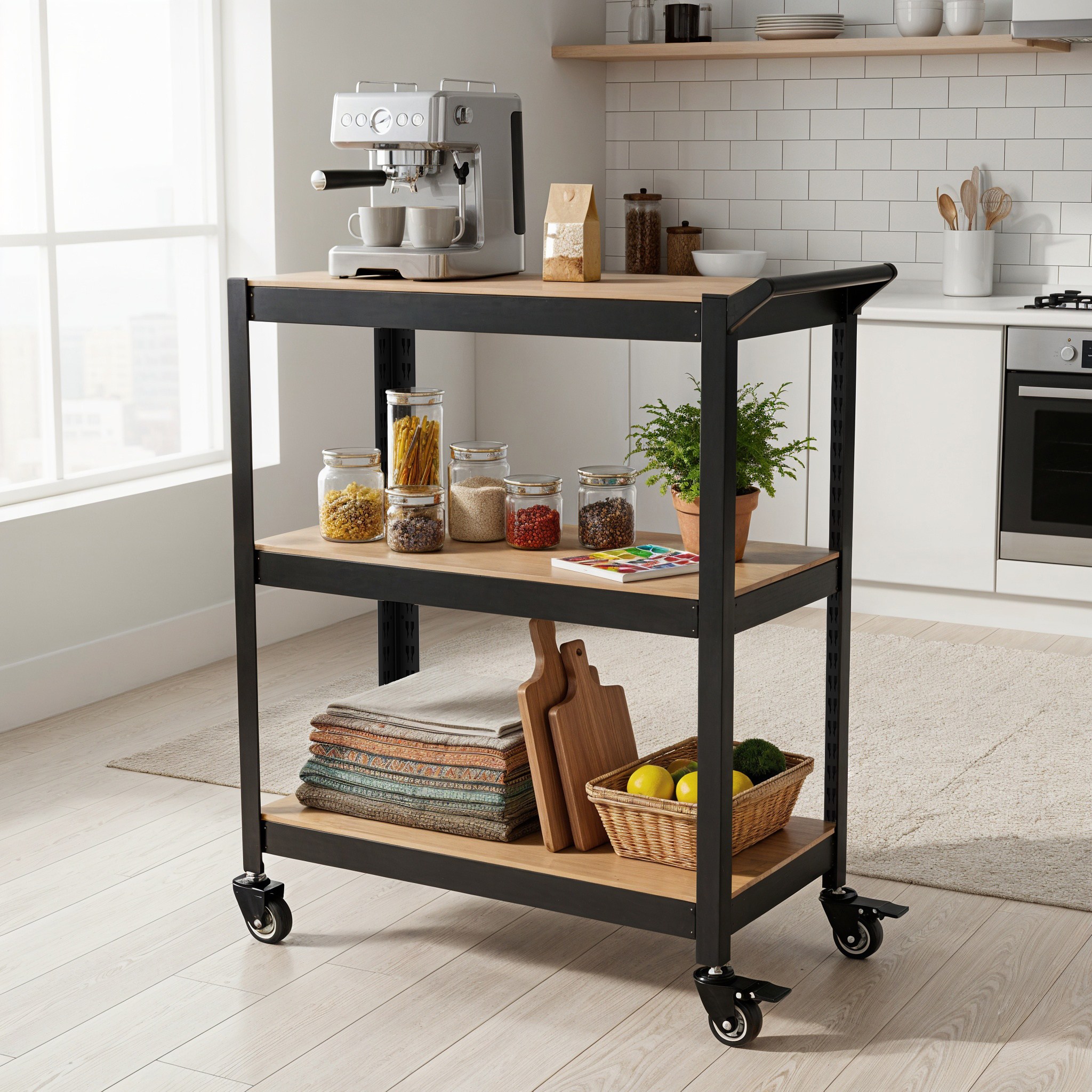 홈던트하우스 이동식 바퀴 선반 주방 트롤리 카트 틈새 웨건 노트북 작업대 책상 115,360원