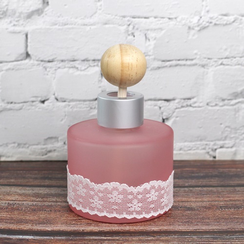 디퓨저용기 - 원형 무광핑크 100ml ( 사탕볼우드스틱 대 포함 ), 1개 1,900원