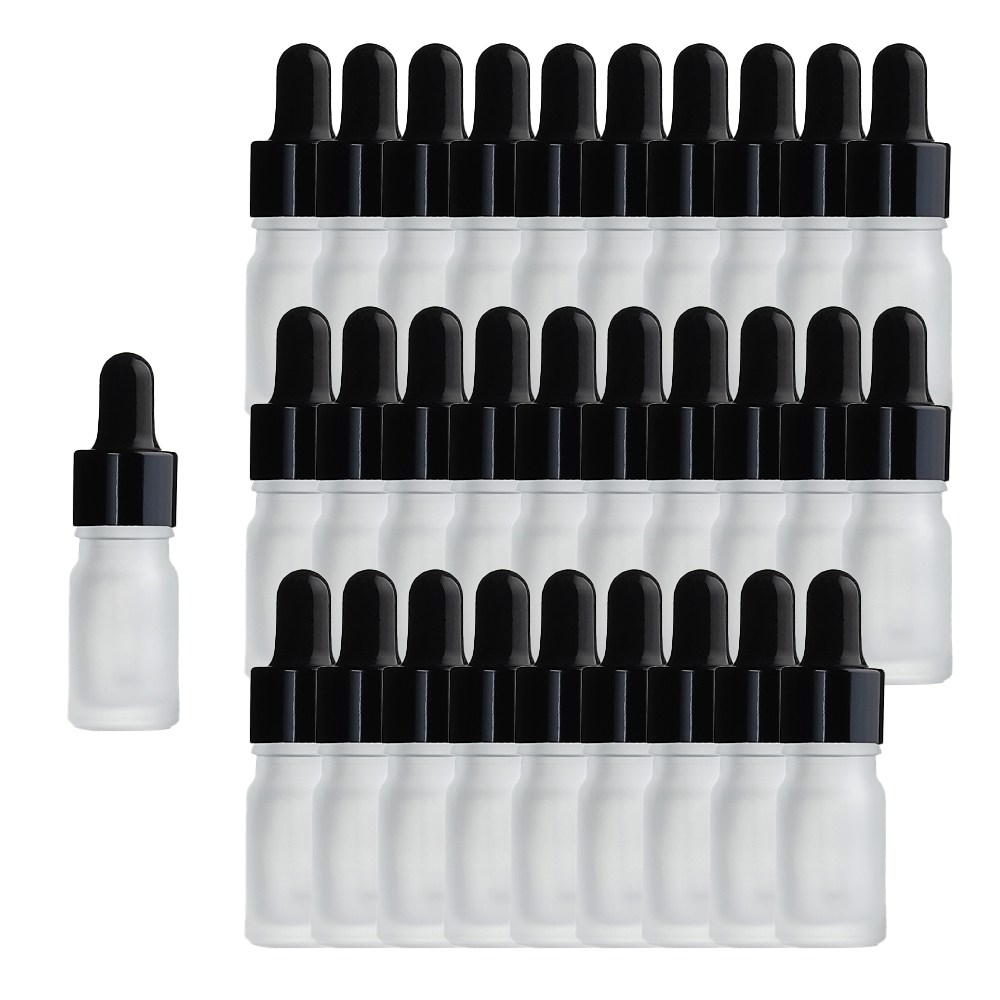 블랙 뚜껑 5ml 스포이드 불투명 공병 향 수용기, 30개 11,800원