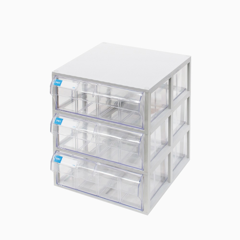 코메드 CMD-601멀티박스 3칸 투명서랍장 33,500원