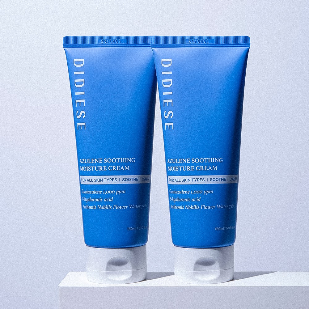 [디디에즈] 아줄렌 수딩 모이스처 크림 피부진정 열감 장벽강화 보습 수분 로션, 2개, 150ml 82,500원