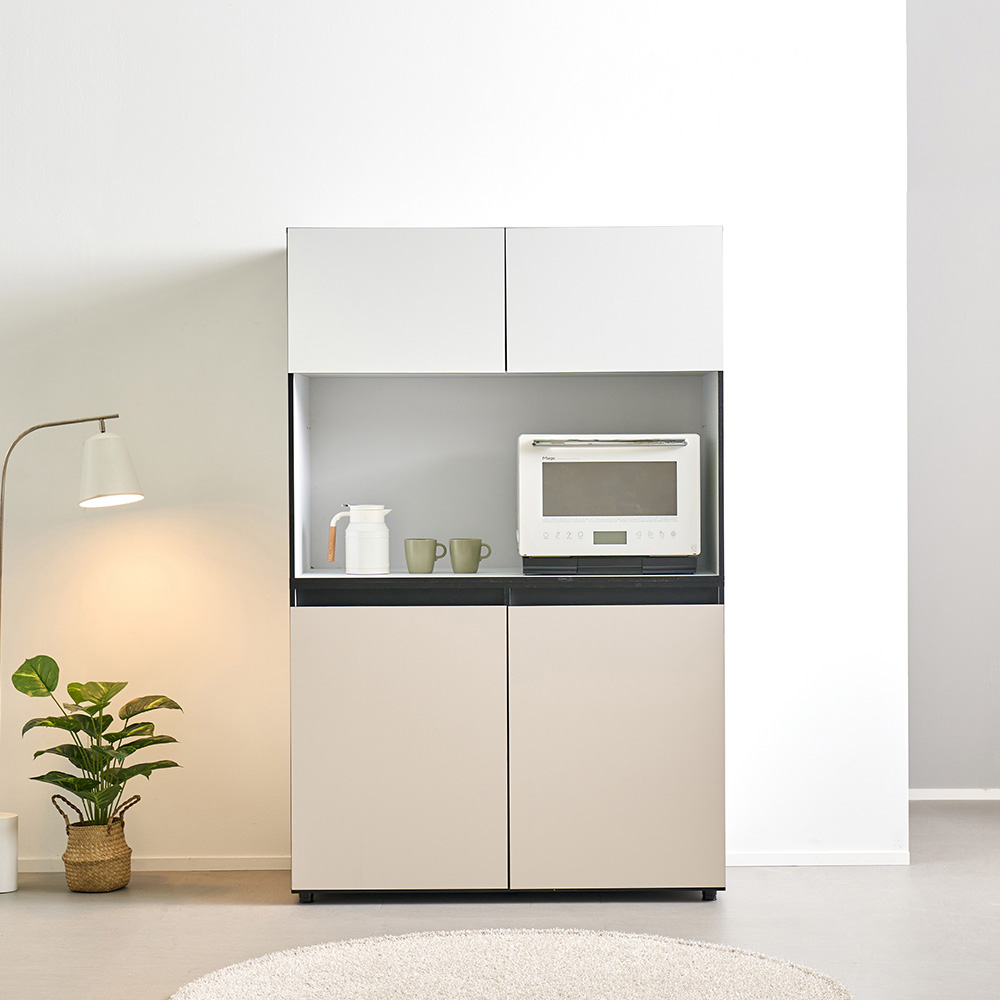 라자가구 모비오 LED 광폭 주방 수납장 1200 방문설치 435,910원