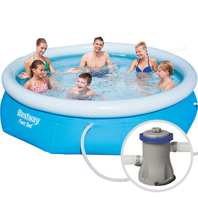 베스트웨이 원형단지 풀장 + 정수펌프 BW 57270, 블루, 1개 155,400원