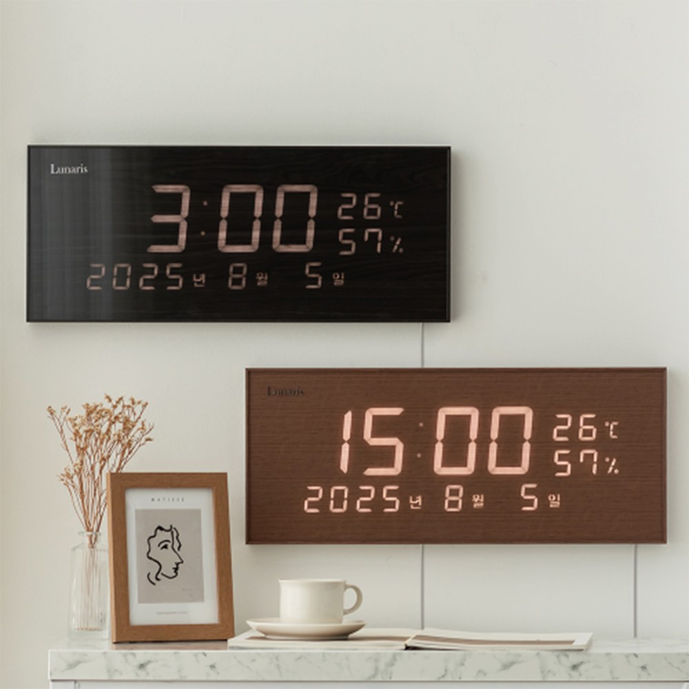 루나리스 노르딕 FM수신 LED 디지털 전자 인테리어 벽시계 이사 개업 선물 159,000원