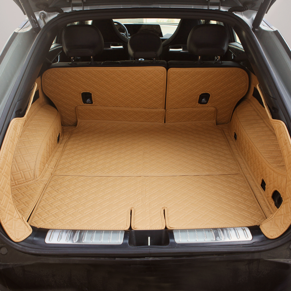 디테일링 우븐블럭 프리미엄 풀커버 트렁크매트 + 킥매트 + 가죽보호제 세트 메리디안사운드, 새들브라운 + 아이보리, 더 뉴 EV6(CV F/L) 136,500원