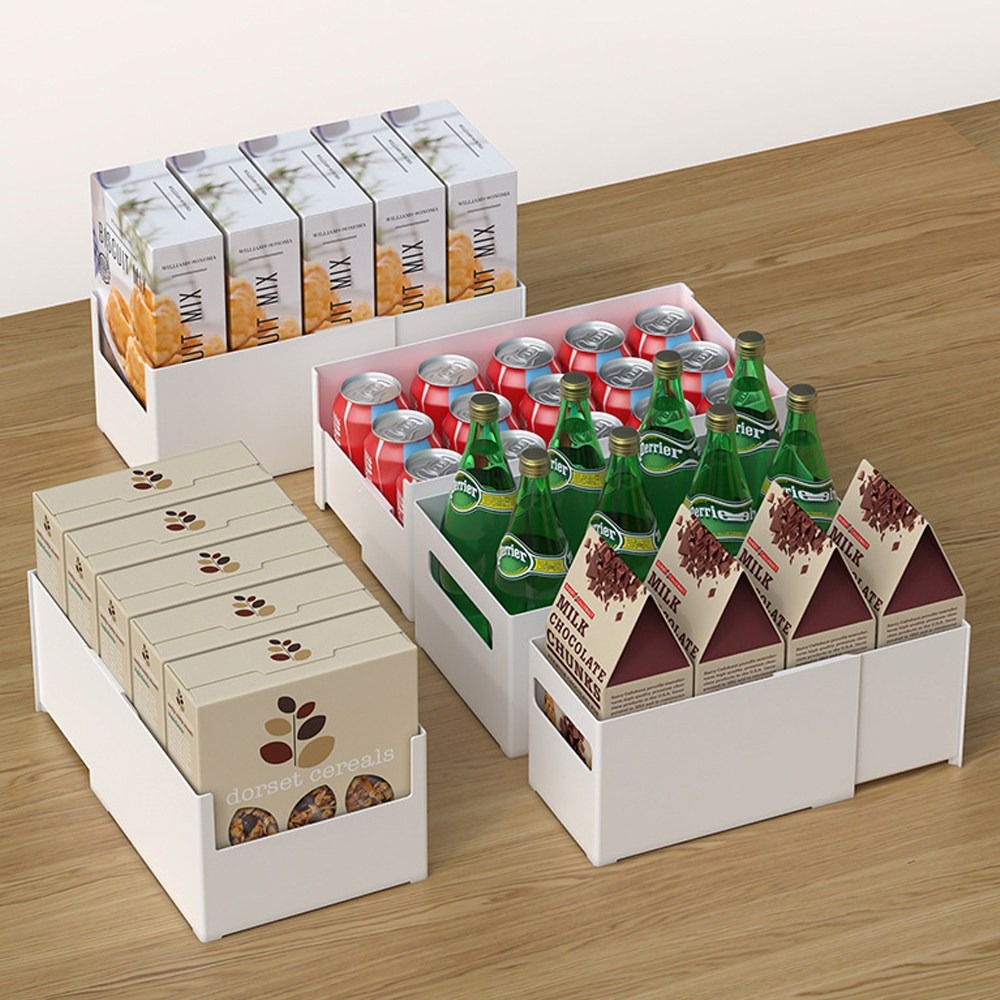 HK.sell 모더니 길이조절가능 정리수납함 팬트리 다용도 바구니, 1개, 화이트 10,900원