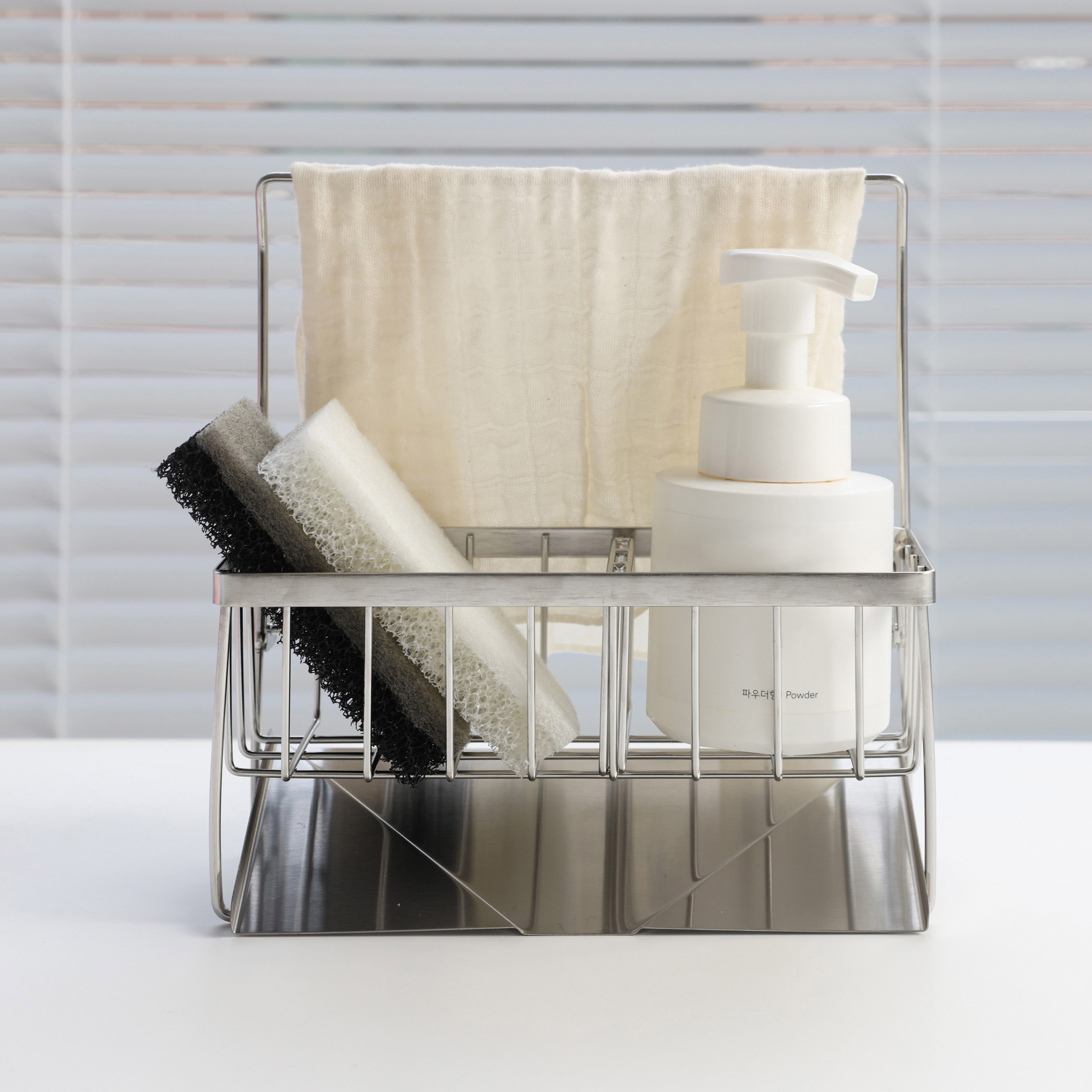 리빙공감 올스텐 304 물빠짐 수세미 거치대 레그형, 단일 색상, 1개 12,400원