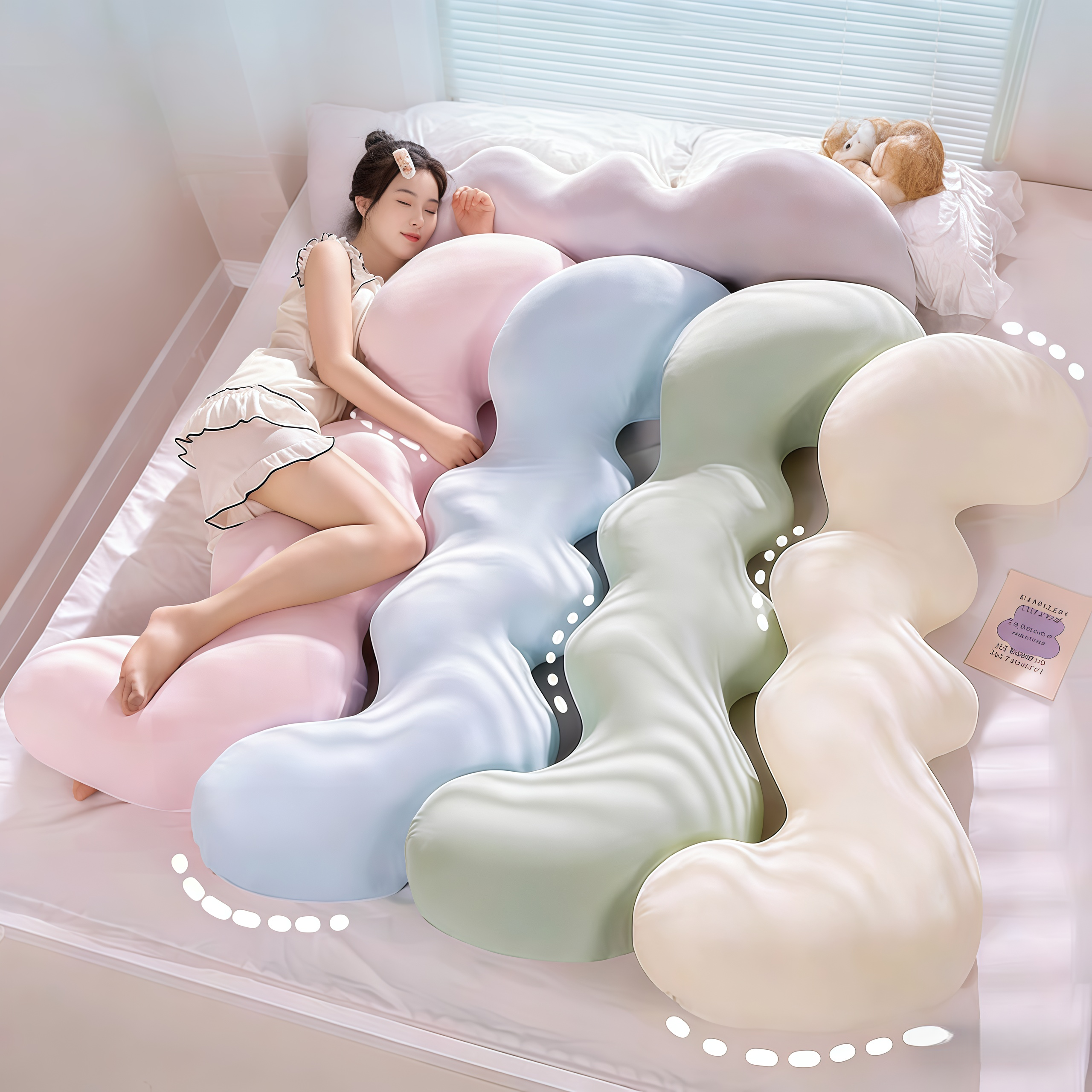 YAPOGI 고밀도 충진 인체공학 파도 냉감 롱 바디필로우 커버분리세탁 24,800원