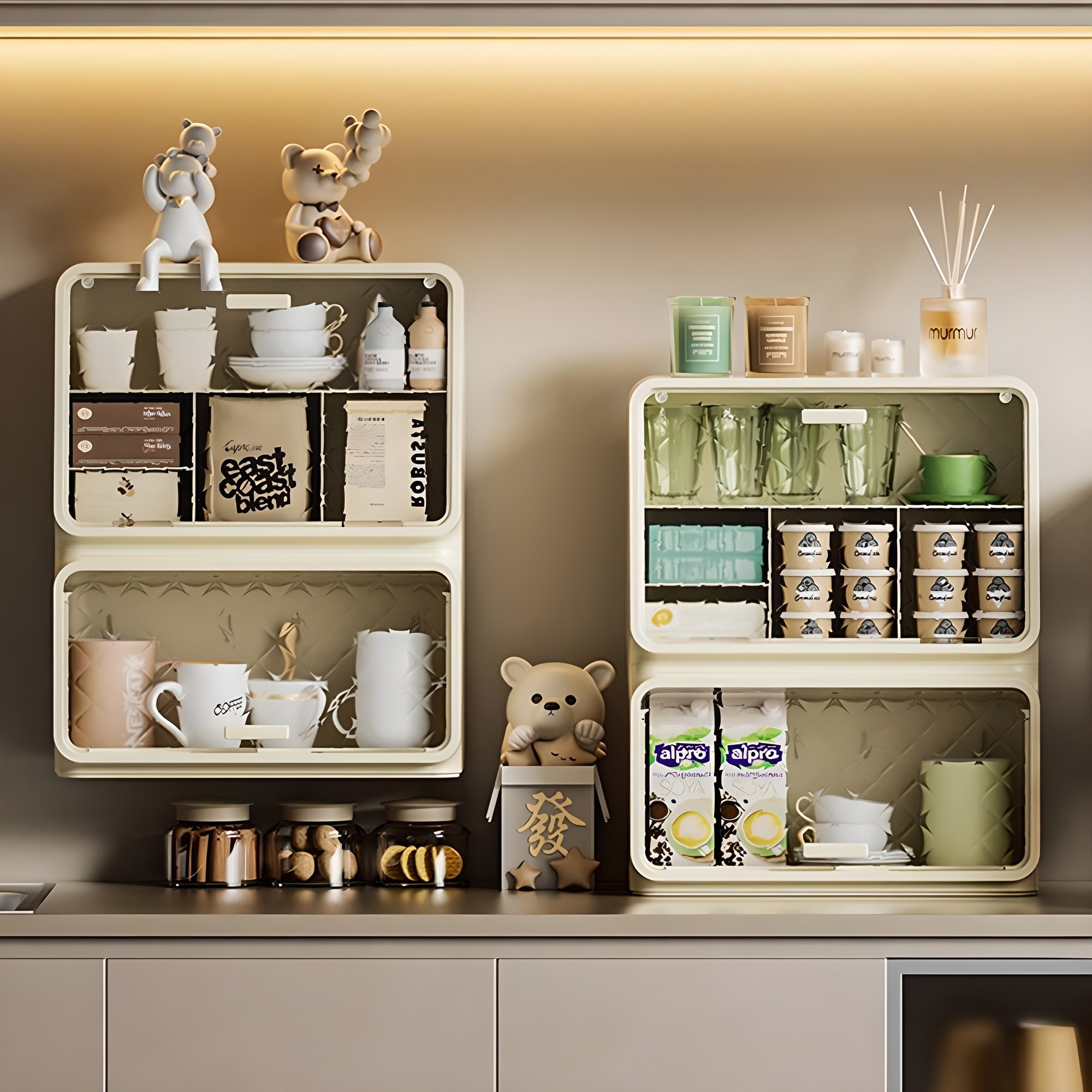 HK.sell 센추리모던 홈카페 정리함, 베이지 19,800원