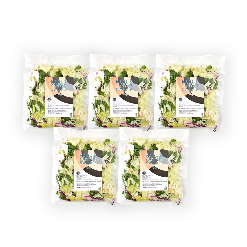 프레시온 탄산세척 데일리 얌얌 야채 샐러드 70gX5팩, 70g, 10개 21,300원