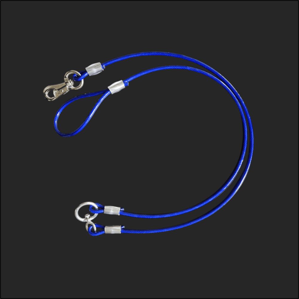 제이제이펫 반려견 와이어 개줄 리드줄 8mm 2.0M 꼬임방지 개목줄 코팅 칼라 와야줄, 1개, 파랑 14,900원