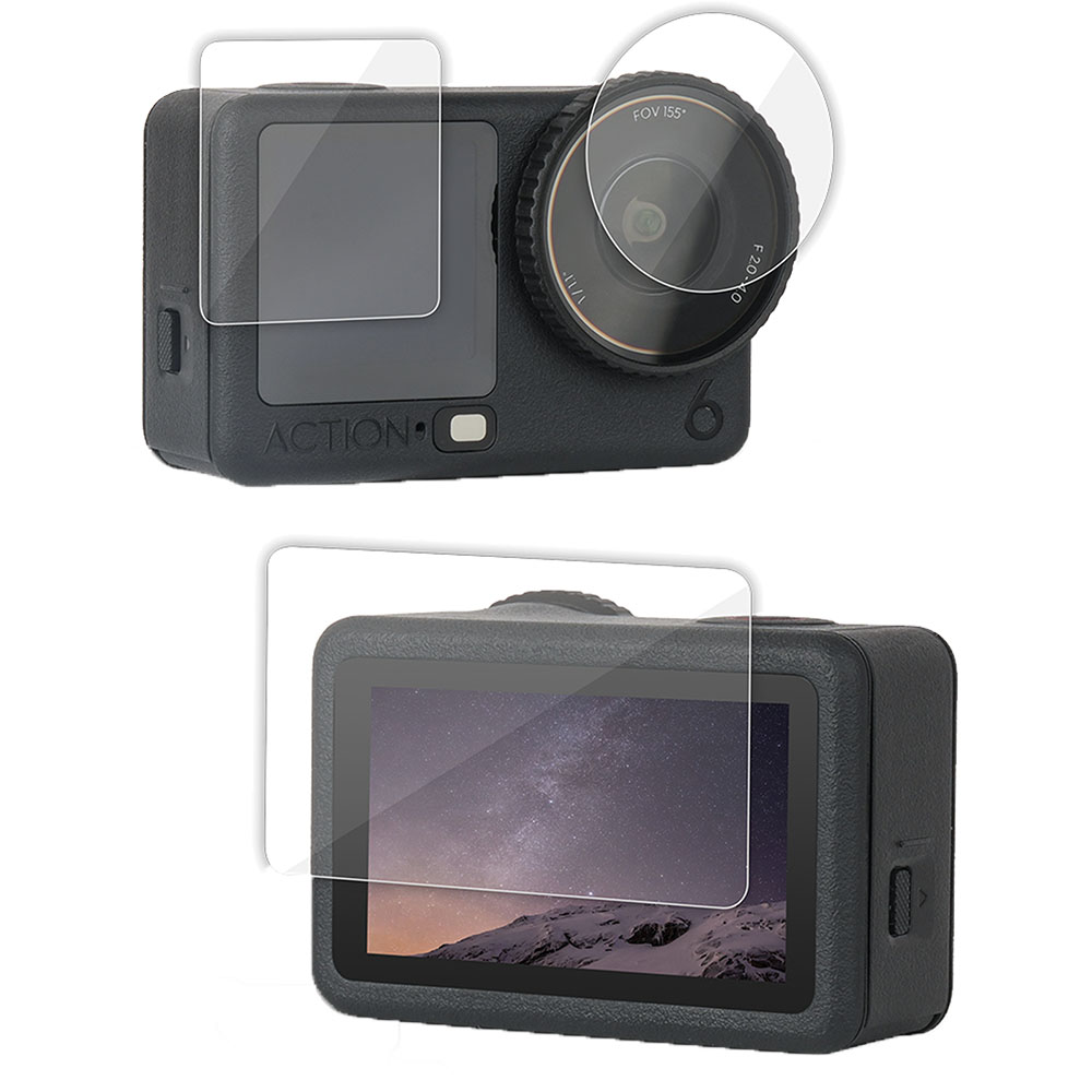 써니라이프 Dji 오즈모 액션6 액정보호 강화유리필름 자동접착 하드필름 액션 카메라 액세사리, 액정보호 강화유리필름 1세트 8,600원