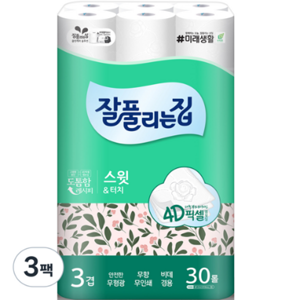 잘풀리는집 3겹 스윗 & 터치 화장지 25m 1,104,070원