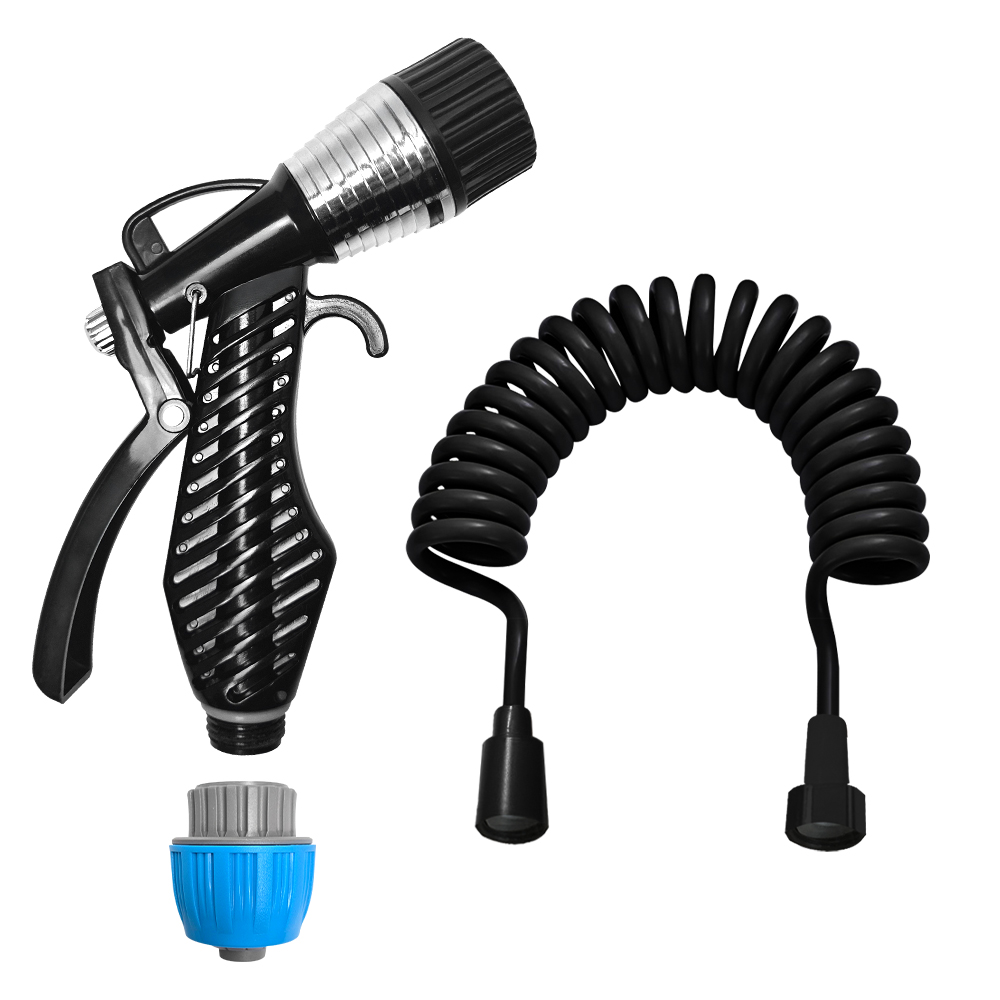 월드크린 다용도 2in1 베란다 욕실 청소건 + 코일호스 3m 세트, 1세트, 딥블랙 11,200원