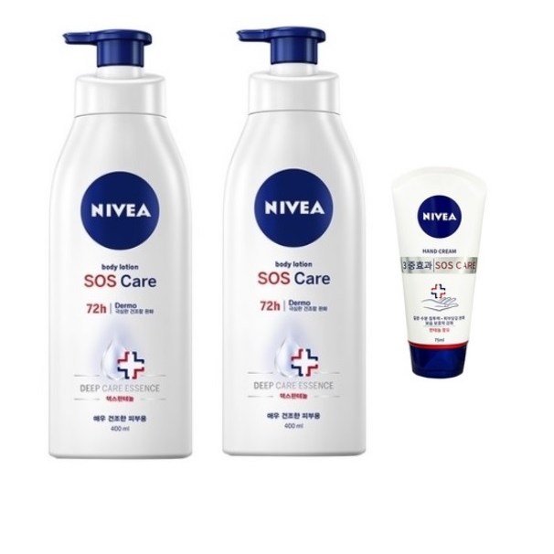 겨울한정구성 니베아 에스오에스 로션 800ml  에스오에스 핸드크림 75ml 25,990원