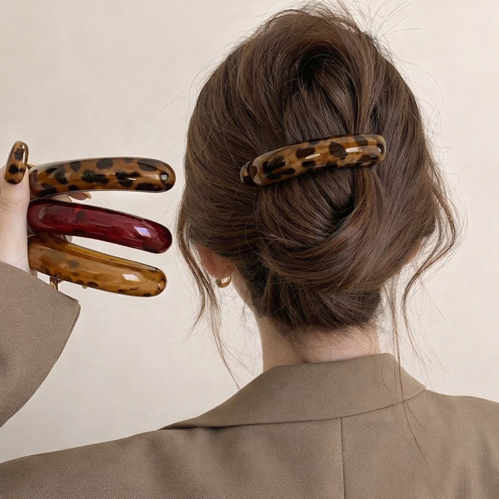 베로시아 레오파드 헤어 머리핀 집게핀 유광 바나나핀 3종 9,600원