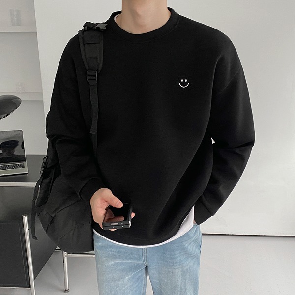 고퀄리티 주름제로 네오 이모티콘 자수 맨투맨 28,500원