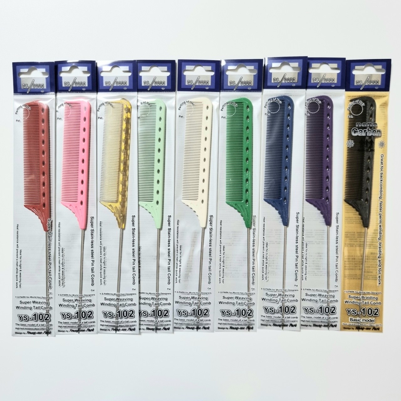 Y.S.PARK 와이에스박 이미용 쇠꼬리빗 YS-102 철꼬리빗, 1개 13,110원