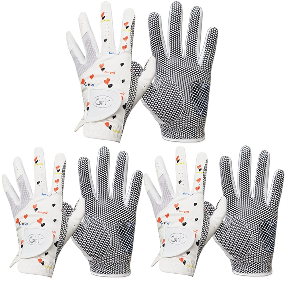 GH 뉴하트 실리콘 양손 파크골프 골프장갑 여성용, 3개, 화이트 28,480원