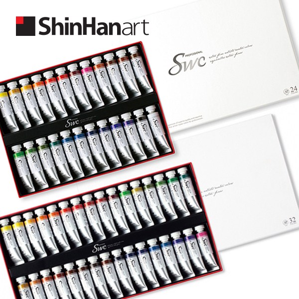 신한 최고급 전문가용 SWC 수채화물감 15ml 24 32색 89,700원