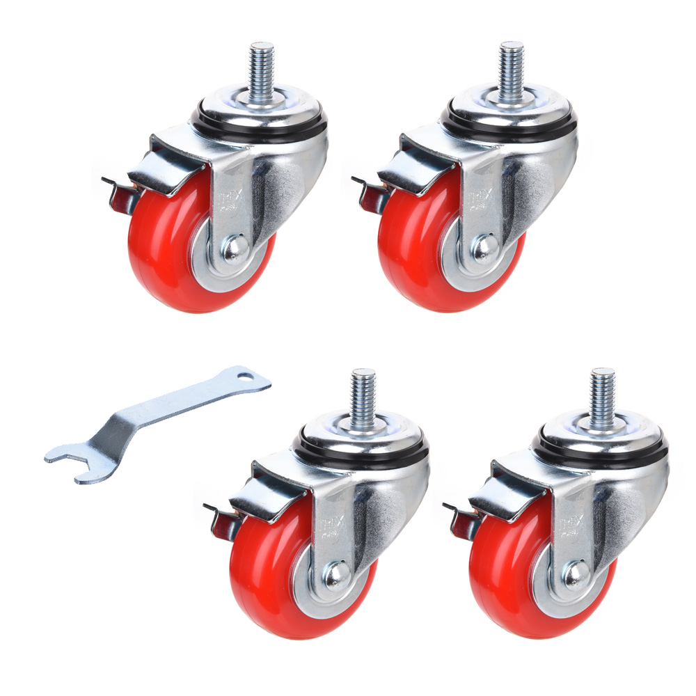 우레탄 저소음 고탄성 3인치 4인치 5인치 회전 회전브레이크 볼트 캐스터 바퀴 4개 세트, 4개 23,800원