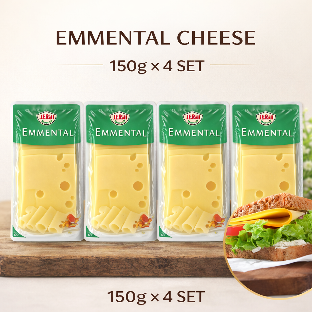 독일 직수입 에멘탈 슬라이스 치즈 150g x 4개입 세트 샌드위치용 대용량, 1세트, 600g 39,900원