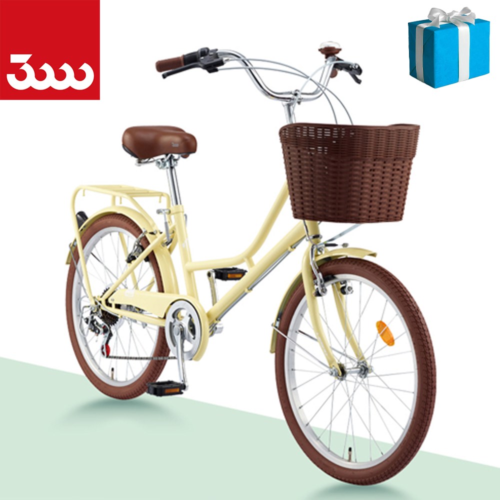 삼천리 2026 22 선데이 7단 초등학생 어린이 여성용 시티형 바구니 자전거 100% 완조립 / 사은품 증정 275,000원