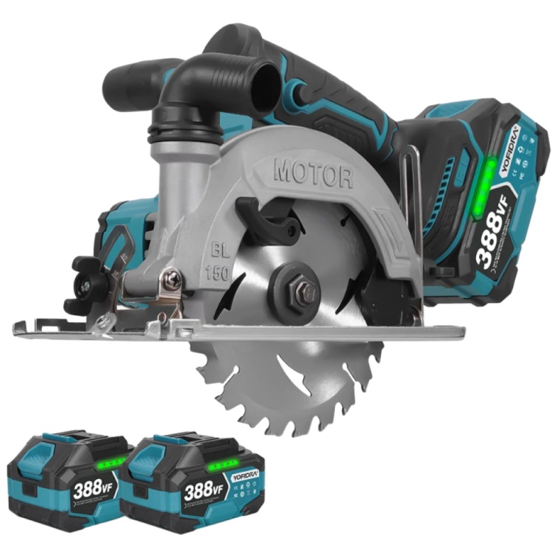 브러시리스 6인치 무선원형톱 150mm 목공용 마끼다 배터리 호환 배터리 1개 포함 1세트 112,000원