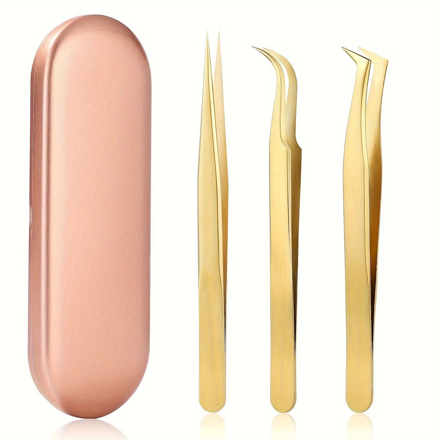 고정밀 속눈썹 핀셋 세트 - 클래식 개별 및 볼륨 연장을 위한 스테인레스 스틸 포함 12,100원