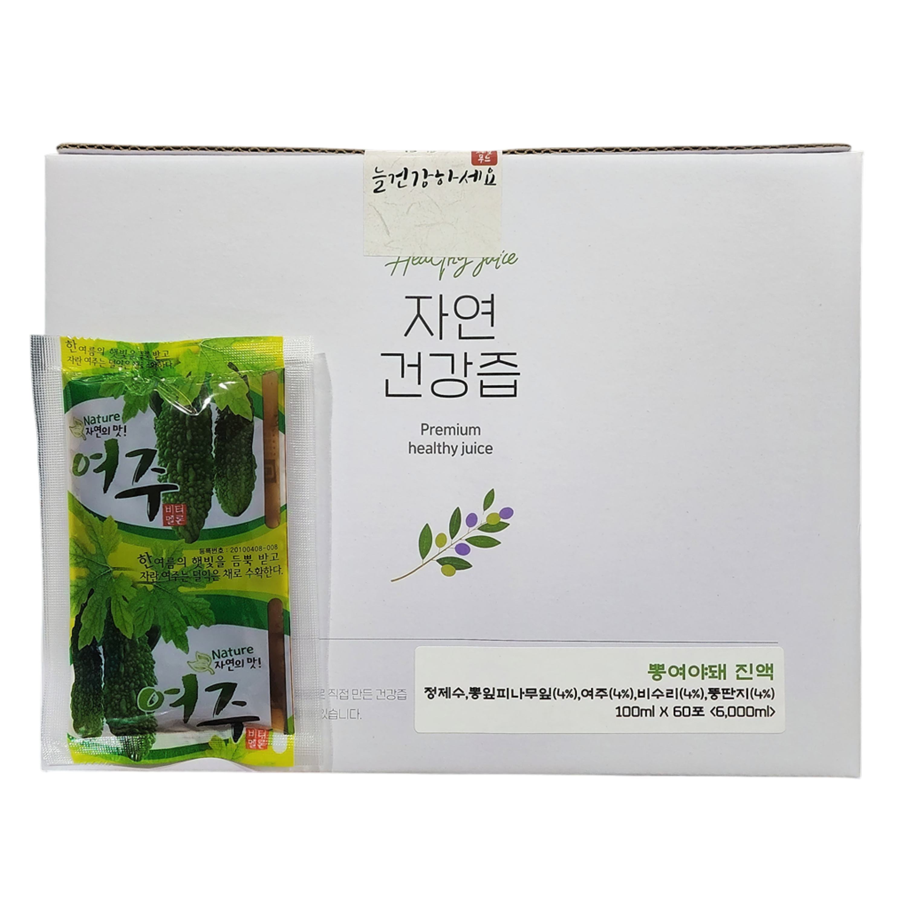 돼지감자 여주즙, 100ml, 60개 35,000원