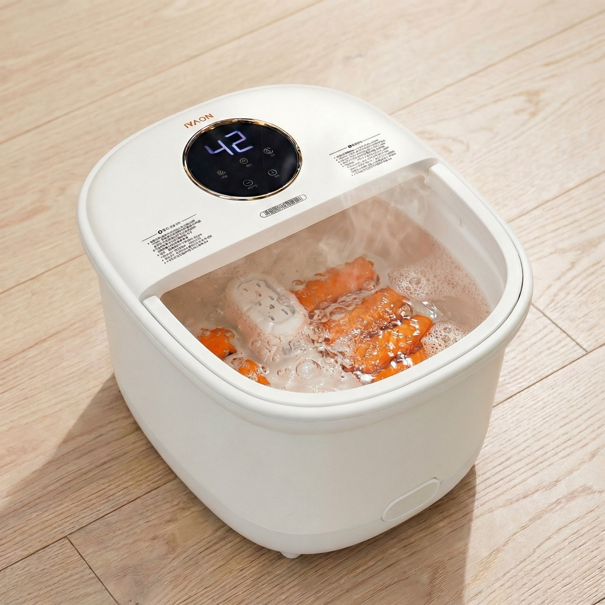 이야온 버블 족욕기 자동 온도조절 발마사지 롤러 습식 족욕기 FB-1024, 단색, FB-1024 79,000원