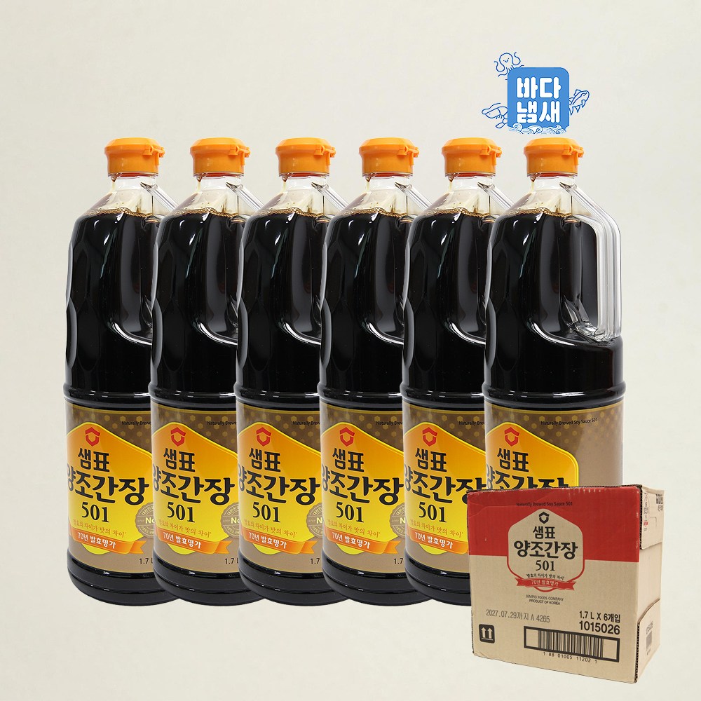 샘표 양조간장 501 1박스(1.7L X 6개입) 86,140원