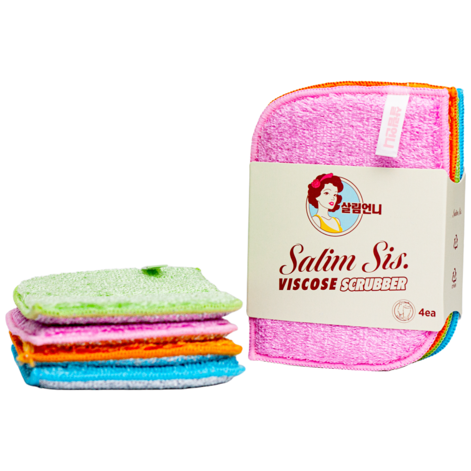살림언니 비스코스 양면 주방 수세미 4개, 4개, 1세트 15,900원